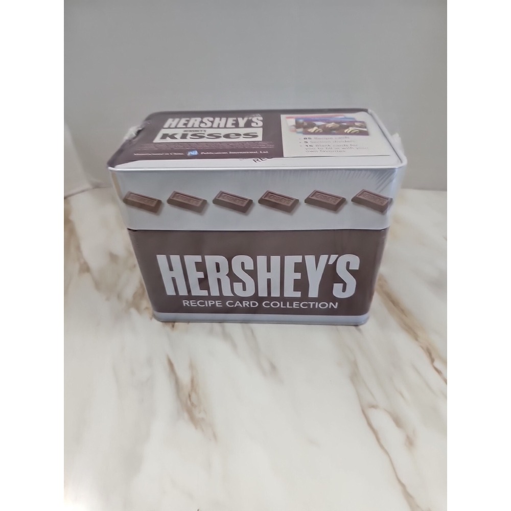 Hershey's ‎ 2021 Recipe Card Collection Tin Box NEW with 85 recipes 5 dividers